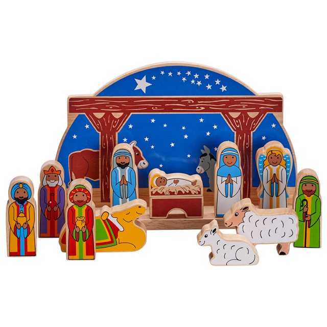 Lanka Kade Fairtrade Wooden Delux Starry Night Nativity