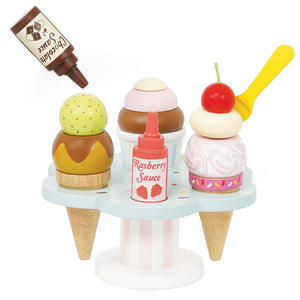 Le Toy Van Wooden Ice Cream Stand and Toppings