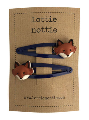 Lottie Nottie Fox on Navy Hair Clips