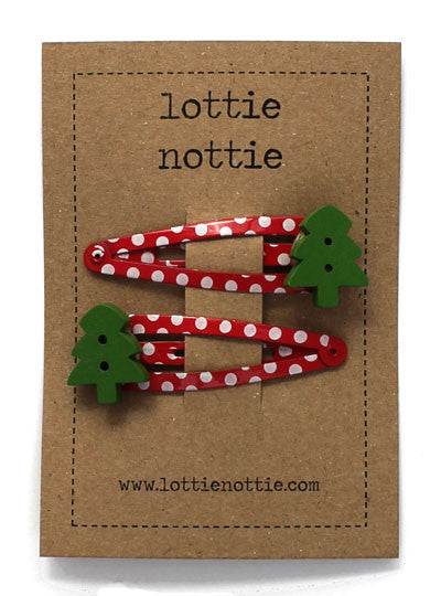 Lottie Nottie Christmas Hair Clips Christmas Trees