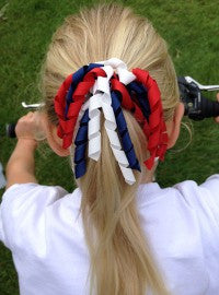 Lottie Nottie Curly Hair Bands-red white blue