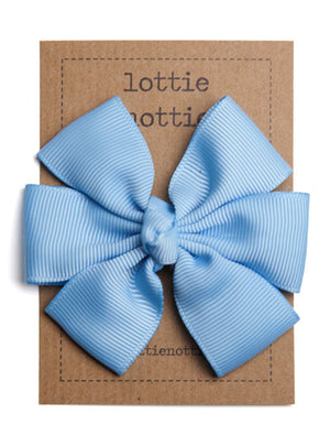Lottie Nottie Big Bow Hair Clip, Light Blue
