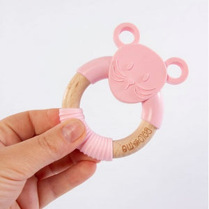 Monty Mouse Teether Pink
