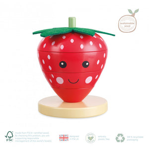 Orange Tree Toys Strawberry Stacking Ring