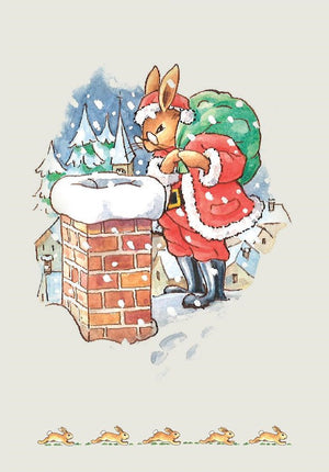 Santa Rabbit Christmas Card