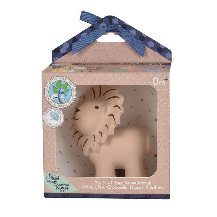 Tikiri Boxed Natural Rubber Bath Toy Rattle Lion