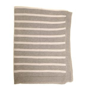 Baby Blanket Grey Stripes