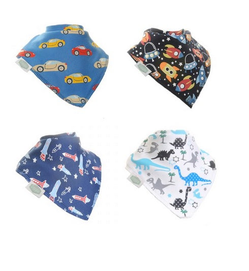 Bandana Dribble Bibs 4 Pack Boysterous Set